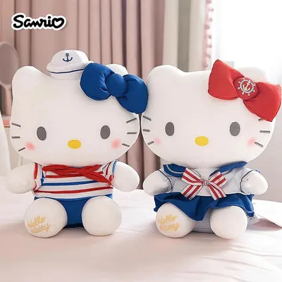 Anime Sanrio Navy Hello Kitty Kuromi Melody Cinnamoroll Kawaii Stuffed Plush Toys Cute Dolls