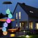 Colorful Solar Wind Chime Light Outdoor Waterproof Color Changing Garden Lights Holiday Decor Memorial Windchimes Wind Catcher Gifts Hanging Decor for Home Garden Patio Yard Porch 1PC