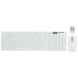 LaMaz Mouse and Keyboard Set Wireless 10m Remote Connection Smart Sleep Fingerboardand Mouse Combo for IOS/Windows/AndroidWhite
