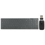 LaMaz Mouse and Keyboard Set Wireless 10m Remote Connection Smart Sleep Fingerboardand Mouse Combo for IOS/Windows/AndroidBlack