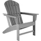 Tectake Garden Chair In Adirondack Design - Light Grey