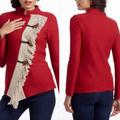 Anthropologie Jackets & Coats | Anthropologie Sparrow Clancey Toggle Jacket Fringe Medium @B3 | Color: Cream/Red | Size: M