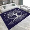 Area Rugs Abstract Tree Of Life Moon Rug Home Modern Carpet, 180x240cm Carpet Non-slip Carpets Rectangle Rug for Living Room, Bedroom, Office and Indoor Decoration
