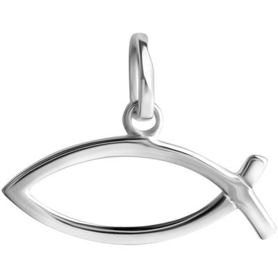 Ketten-Anhänger FIRETTI "Schmuck Geschenk Silber 925 Halsschmuck Anhänger Fisch", silber (silberfarben), Schmuckanhänger