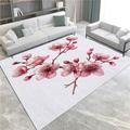 Area Rugs Simple Style Cherry Blossom Tree Floral Rug Home Modern Carpet, 80x150cm Carpet Non-slip Carpets Rectangle Rug for Living Room, Bedroom, Office and Indoor Decoration