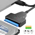 Cavo adattatore SATA a USB 3.0 / 2.0 / Tipo C fino a 6 Gbps per disco rigido SSD HDD esterno da 2,5