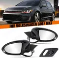 13PIN Auto Fold Specchio Elettrico Pieghevole Specchio Laterale Con Interruttore Per VW Golf 7 7.5 2013 2014 2015 2016 2017 2018 2019 Bianco/Nero