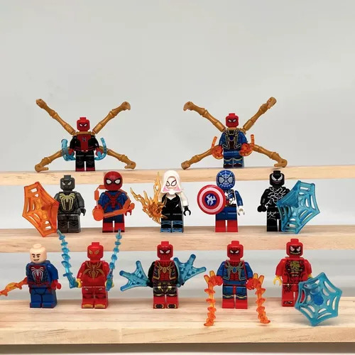 Neue Spiderman blockiert Spielzeug Mini Action figuren Spiderman Bausteine Spielzeug Geschenk