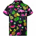 Flamingo Hawaii Hemden Strand Sommer Herren hemd Tropen blatt 3D-Druck Hemden Männer Frauen Mode
