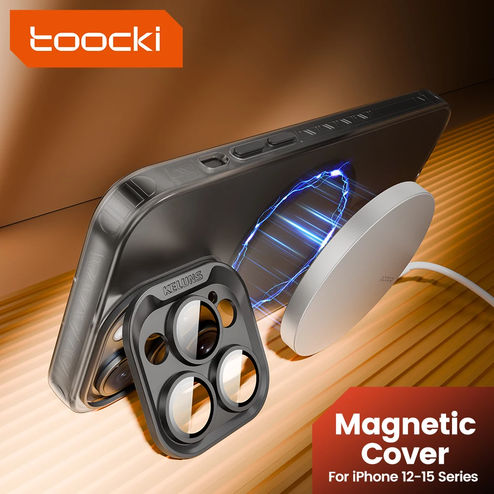 Toocki magnetische Handyhülle für iPhone 15 14 Pro Plus, kabellose Ladeabdeckung für iPhone 13 12 Pro Max, stoßfeste Schutzhülle Image