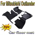 Tapis de sol de voiture en cuir sur mesure pour Mitsubishi Outlander tapis 5 places tapis