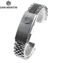 San Martin-Bracelet Jubilee en acier inoxydable pièces de montre 20mm fermoir réglable pour