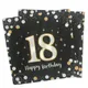 Serviettes en papier Happy Birthday pour adulte décor de fête d'anniversaire fournitures de table