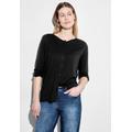 3/4-Arm-Shirt CECIL Gr. M (40), schwarz (black) Damen Shirts Jersey in Unifarbe