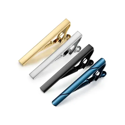 Tie Clip For Men Business Party Minimalist Tie Clips And Cufflinks To Man Shirt Gift Box Jewelry