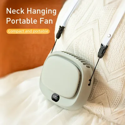 Vissko 2024 New 1800mAh Handheld Mini Fan Multifunction Neck Hanging Fans 5 Speed USB Rechargeable