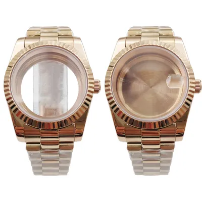 Rose Gold Watch Case 36mm 39mm Sapphire Glass For NH35 NH36 ETA2824 PT5000 ST2130 Miyota8215 8205