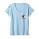 Damen LECKER WEINCHEN X Sad Hamster Meme Wein Weißwein Lecki Weini T-Shirt mit V-Ausschnitt