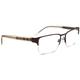 Burberry Eyeglasses B 1297 1212 Brown/Clear Plaid Half Rim Frame Italy 54-18 145