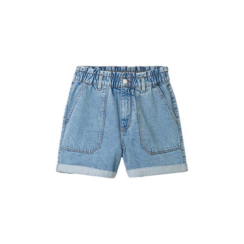 TOM TAILOR DENIM Damen Relaxed Jeans Shorts, blau, Uni, Gr. XL