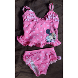 Disney Swim | Disney Baby Minnie Mouse Pink Polka Dot Two Piece Swim Suit 9-12 Months | Color: Pink | Size: 9-12mb