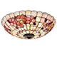 BUniq Tiffany Style Flush Mount Ceiling Lights, Vintage Natural Mosaic Shell Glass Ceiling Lamp, Modern Decor Chandelier for Living Room Bedroom Dining Room Farmhouse Kitchen Island Ligh