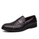 MOEIDO Men's Lace-Ups Men Genuine Leather Men Casual Shoes Brand Mens Business Formal Dress Shoes Plus Size (Color : Schwarz, Size : 11)