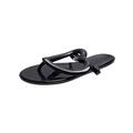 MOEIDO Women's slippers Women Jelly Shoes Flats Slippers Summer Heart Shape Flip Flops Non-Slip Beach Shoes Sandals Plus Size Casual Shoe Ladies Slides (Color : Schwarz, Size : 4.5 UK)