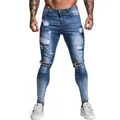 Gingtto Skinny Jeans Uomo Slim Fit Strappato Jeans Uomo Grande e Grosso Stretch Blu Uomo Jeans per