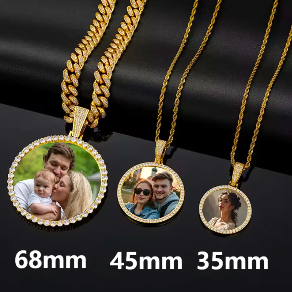 Collana con foto personalizzata Uomo Donna Gioielli personalizzati Personalizzati con qualsiasi immagine Ciondolo Regalo per madri o amanti