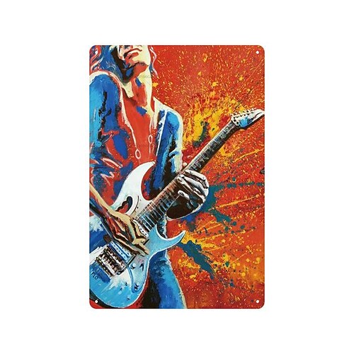 1 Stück Musik-Metall-Blechschild, Vintage-Küchenschilder, Wanddekoration, Malerei, Wandbehang für Restaurant-Dekor, Bar-Dekor, Heimdekoration, Wandkunst, Metall-Blechschild, 20 x 30 cm/8'' x 12'' Image