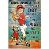 Adult Wooden Puzzle 500 Pieces Puzzle Baseball Boy Once There was A Boy Who Liked Dogs and Baseball Very Much Challenging Educational Toys Home Decor