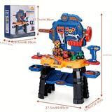 Tool Bench With Realistic Tool Set And Electric Drill Construction Play Toy Set Learning Workbench Pretend Play Tool Set
