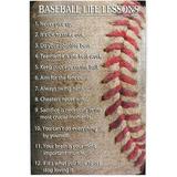 Vintage Baseball Life Lessons Baseball Sport Inspirational Quotes Baseball 1000 Pieces for Christmas Puzzle Jigsaw Puzzles for Adults 1000 Pieces and Up Puzzle 29.5x19.7 Inch