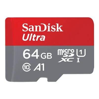 SanDisk 64GB Ultra UHS-I microSDXC Memory Card with SD Adapter