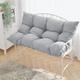 (Light Grey: 120x80cm) Garden Bench Cushion Patio Swing Chair Cushion Indoor Outdoor Furniture Seat Pad