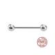 1PC 925 Sterling Silver Tongue Piercing Tongue Rings Barbell for Women 16mm Nipple Ring 14G Hypoallergenic Piercing Fine Jewelry