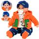 (Boy Doll In Orange Hoodie) The Magic Toy Shop 18" Lifelike Large Soft Bodied Baby Doll Girl Boy Toy With Dummy & Sounds