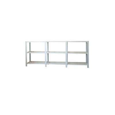 SimonRack Modul aus 3 Officlick-Regalen mit je 3 Böden. Weiß/Weiß 1000x2700x400 mm Image