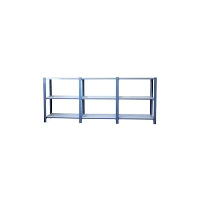 SimonRack Modul aus 2 Officlick-Regalen mit je 3 Böden. Farbe grau/Weiß 1000x2700x300 mm Image