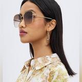 Gucci Accessories | Brand New Gucci Gg1143s 002 Gold/Brown Women Sunglasses | Color: Brown/Gold | Size: Os