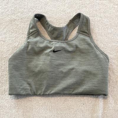 Nike Intimates & Sleepwear | Ic (Immaculate Condition) Nike Dri-Fit Victory Compression Sports Bra W:L | Color: Black/Gray | Size: L