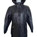 Michael Kors Jackets & Coats | Michael Michael Kors Women Black Quilted Mixed Media Faux Fur Hood 3/4 Coat 1x | Color: Black | Size: Xl