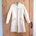 Free People Jackets & Coats | Free People Quilted Parka Coat Jacket Ivory Xs Winter Fur Trim Long Cream White | Color: Cream/White | Size: Xs
