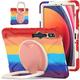 For Galaxy Tab S9 FE Plus/S9 Plus Case for Kids 2023,With 360 Kickstand Shoulder Strap Pencil Holder,Also For Tab S8/7 Plus/S7 FE (Galaxy Tab S9 FE Plus/S9 Plus/S8 Plus/S7 Plus/S7 FE, Multicolor Red)