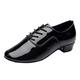 Dance Shoes Men's Standard Leather Latin Shoes Jazz Dance Leather Shoes Lace-up Shoes Modern Dance Trainers Sport Fitness Salsa Jazz Shoes Lacing Gymnastics Shoes Teaching Performance Party Dance