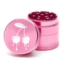 2023 NEW Cute Cherry Pink Grinder lega di alluminio 4 depone spezie smerigliatrici strumenti regali