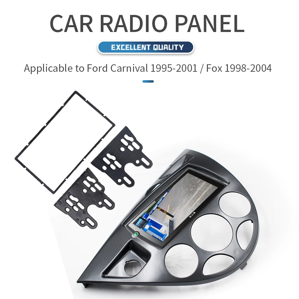 2-Din-Panel-Rahmen für Ford Focus Mk1 Fiesta LHD Dash Mount Kit Interior Car Radio Surround Image