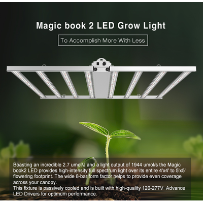 Jaspertronics™ Foldable & Dimmable 660W 8 Bar Cannabis LED Grow Light - Yield More!