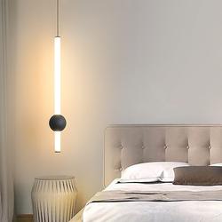 1 lumière 60cm led pendentif lumière nordique lumière de chevet moderne simple salon fond mur barre longue ligne lustre chambre simple tête outillage petites lampes suspendues